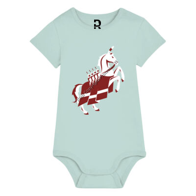 Ros Beiaard Wit/Rood Baby bodysuit Thumbnail